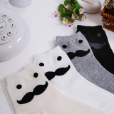 Mustache character socks